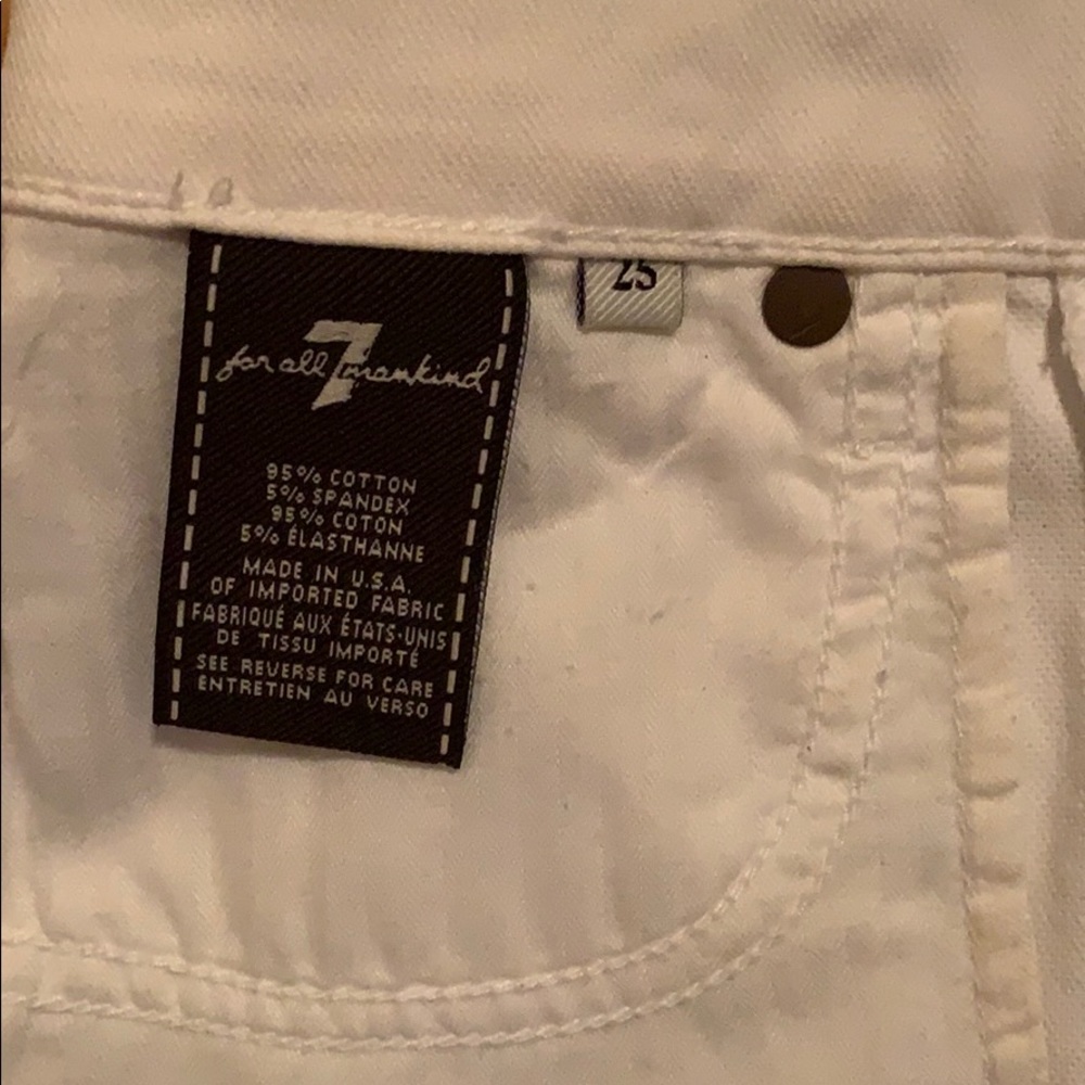 Seven for All Mankind White Gold Foil ShortS 25 - Picture 6 of 6